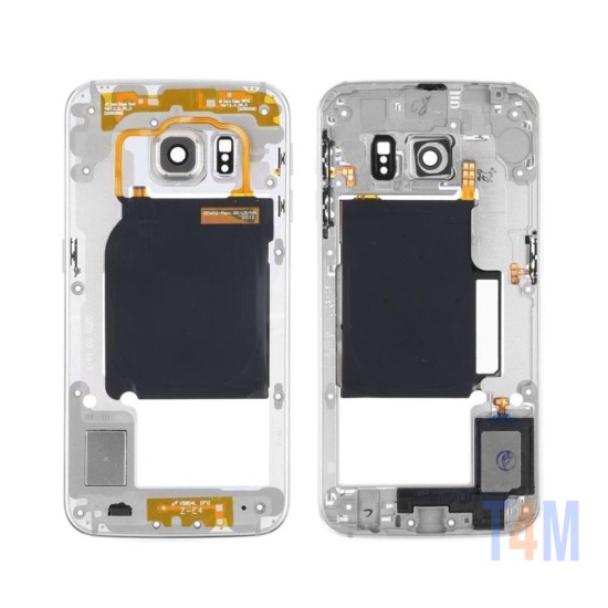 MIDDLE FRAME SAMSUNG GALAXY S6 EDGE/G925 BLANCO/PLATA